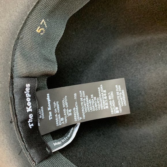 NWOT Women's The Kooples Wool Leather brimmed Hat - Picture 5 of 8